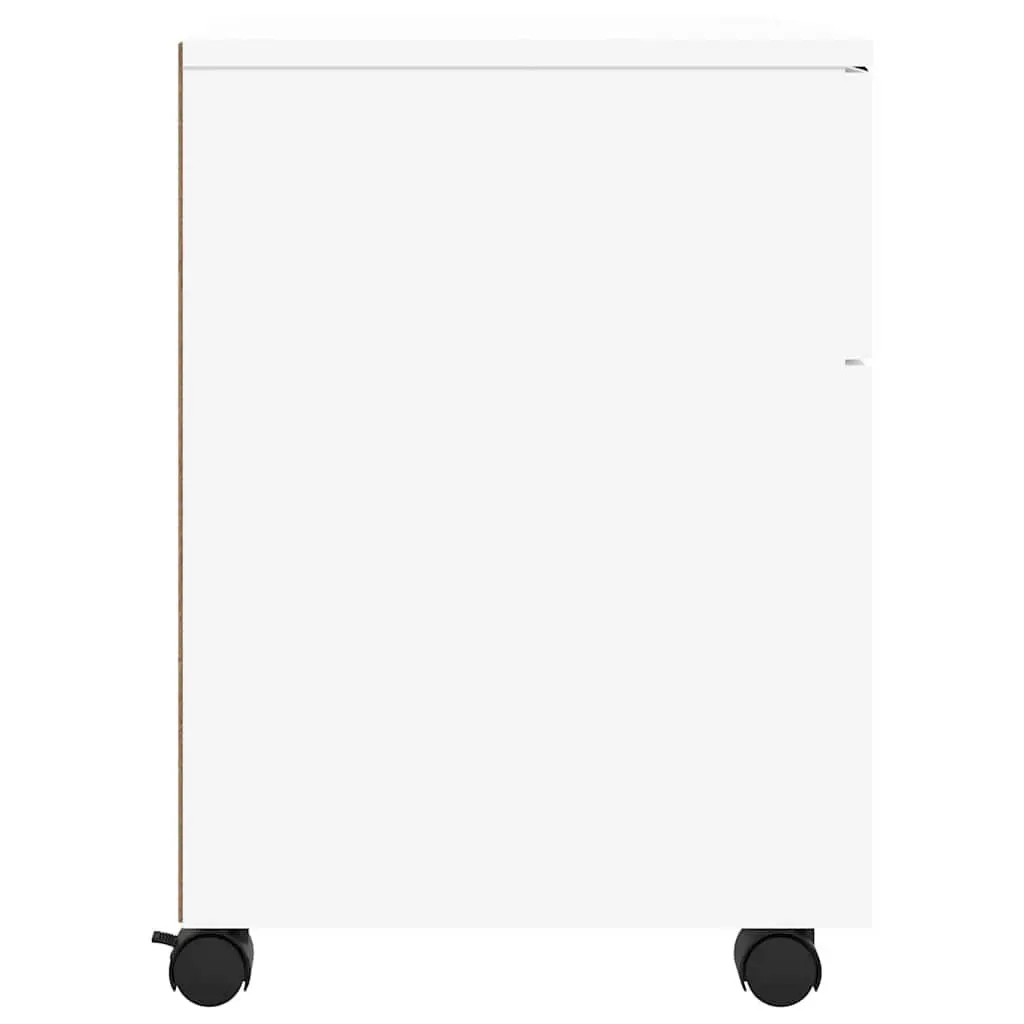 Mobile File Cabinet Engineered Wood 45x38x54cm White