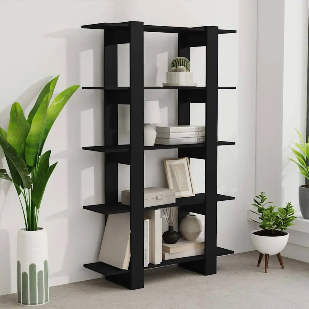 Black Book Cabinet Room Divider & Storage Unit
