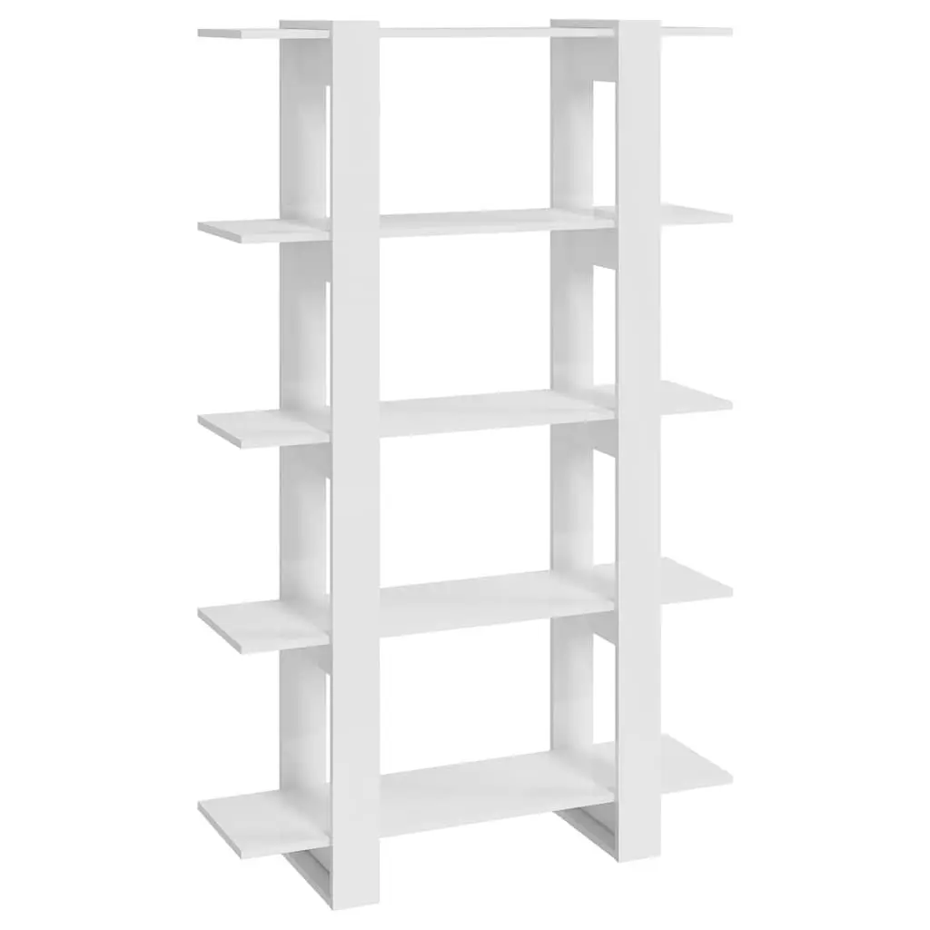 High Gloss White Book Cabinet with Room Divider Function