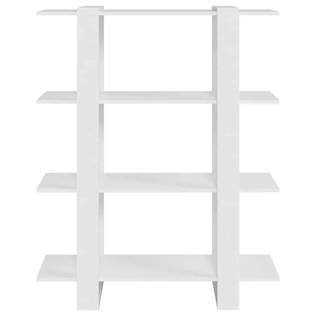 Room Divider Book Cabinet White Storage Organiser Display Shelf 100W x 30D x 123.5H cm