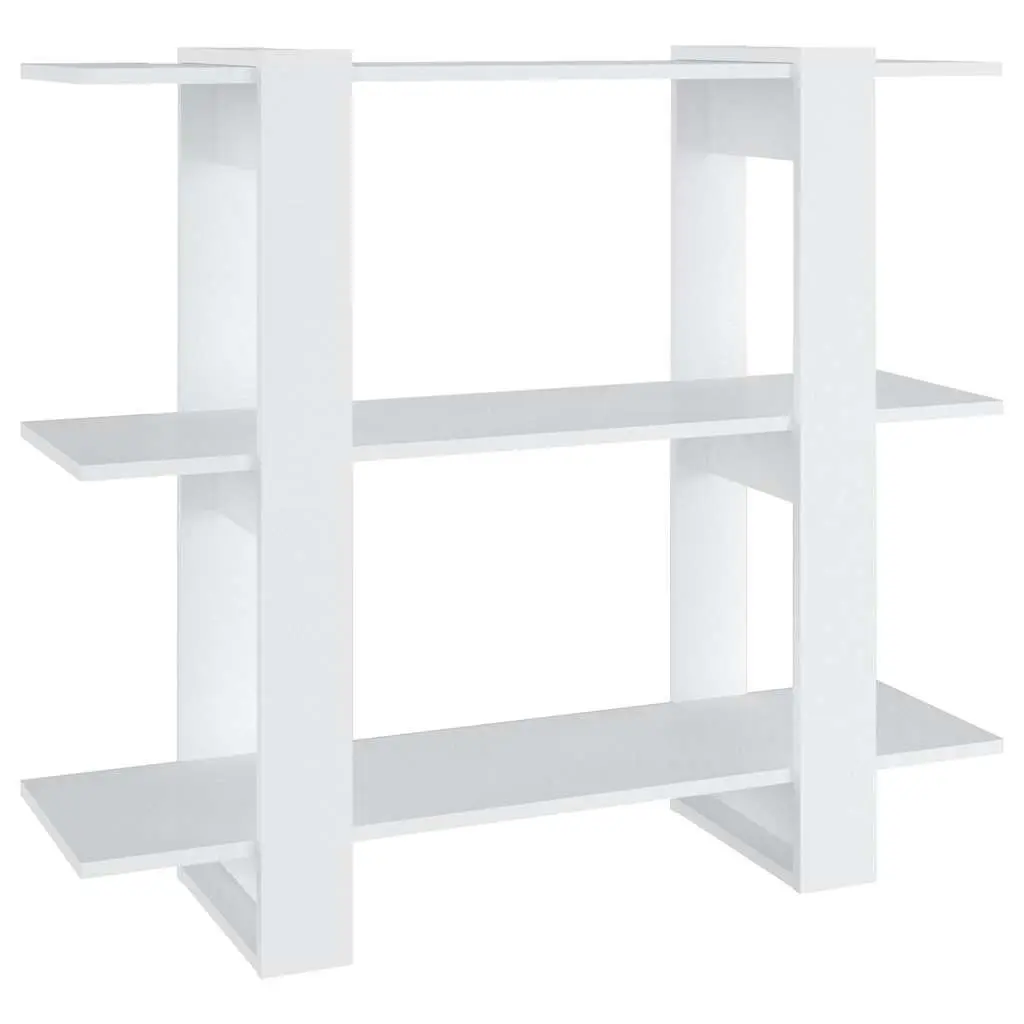 White Book Cabinet with Room Divider Functionality
