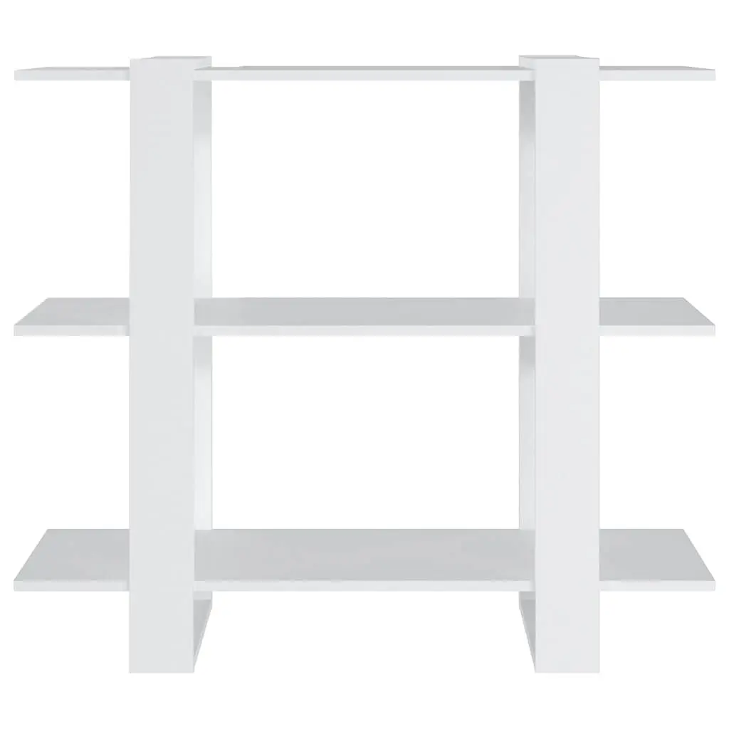 White Book Cabinet with Room Divider Functionality