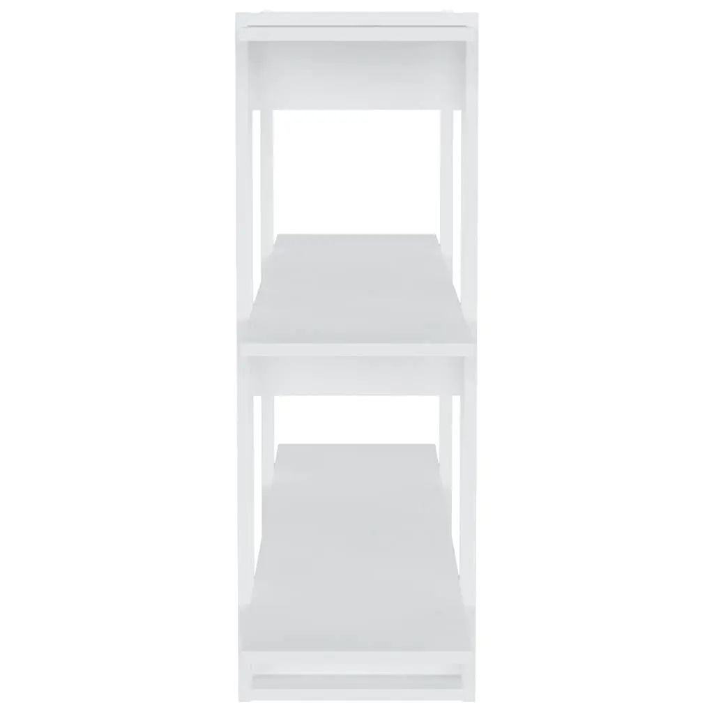 White Book Cabinet with Room Divider Functionality