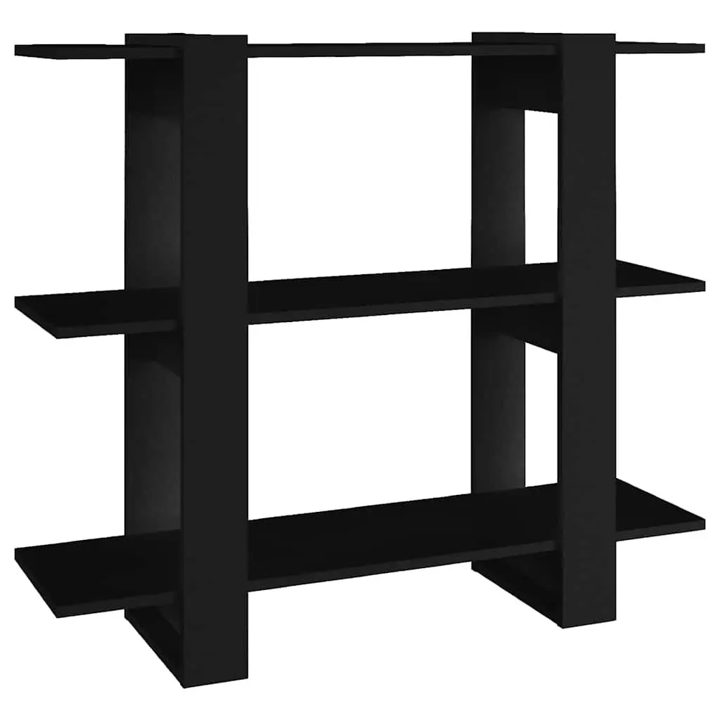 Black Book Cabinet and Room Divider Shelving Unit