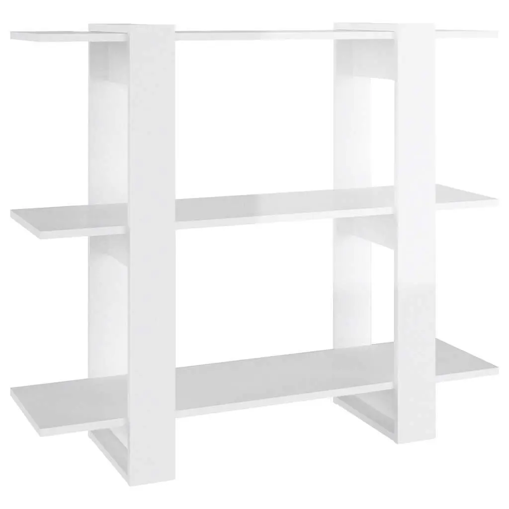 Book Cabinet High Gloss White 100W x 30D x 87H cm