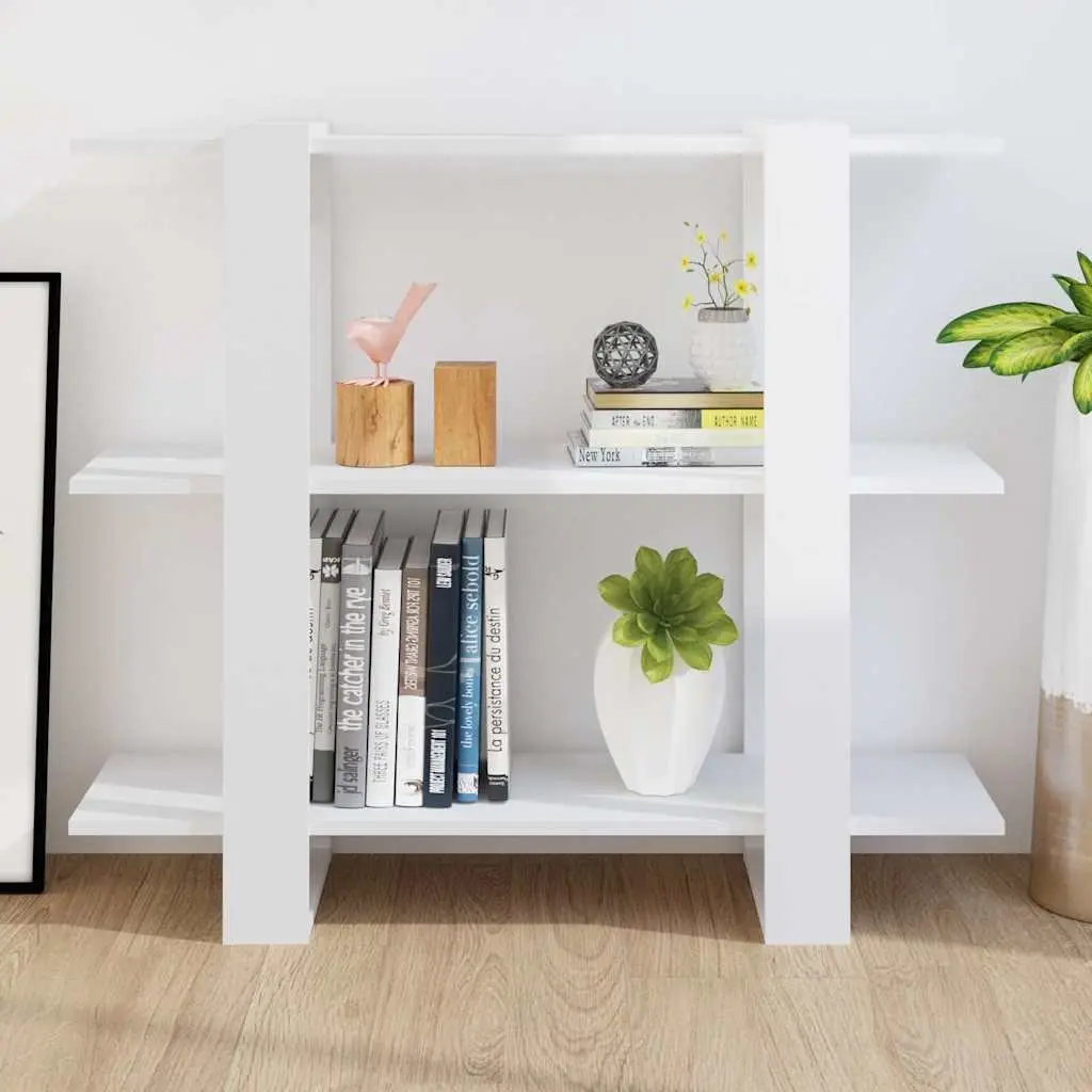 Book Cabinet High Gloss White 100W x 30D x 87H cm