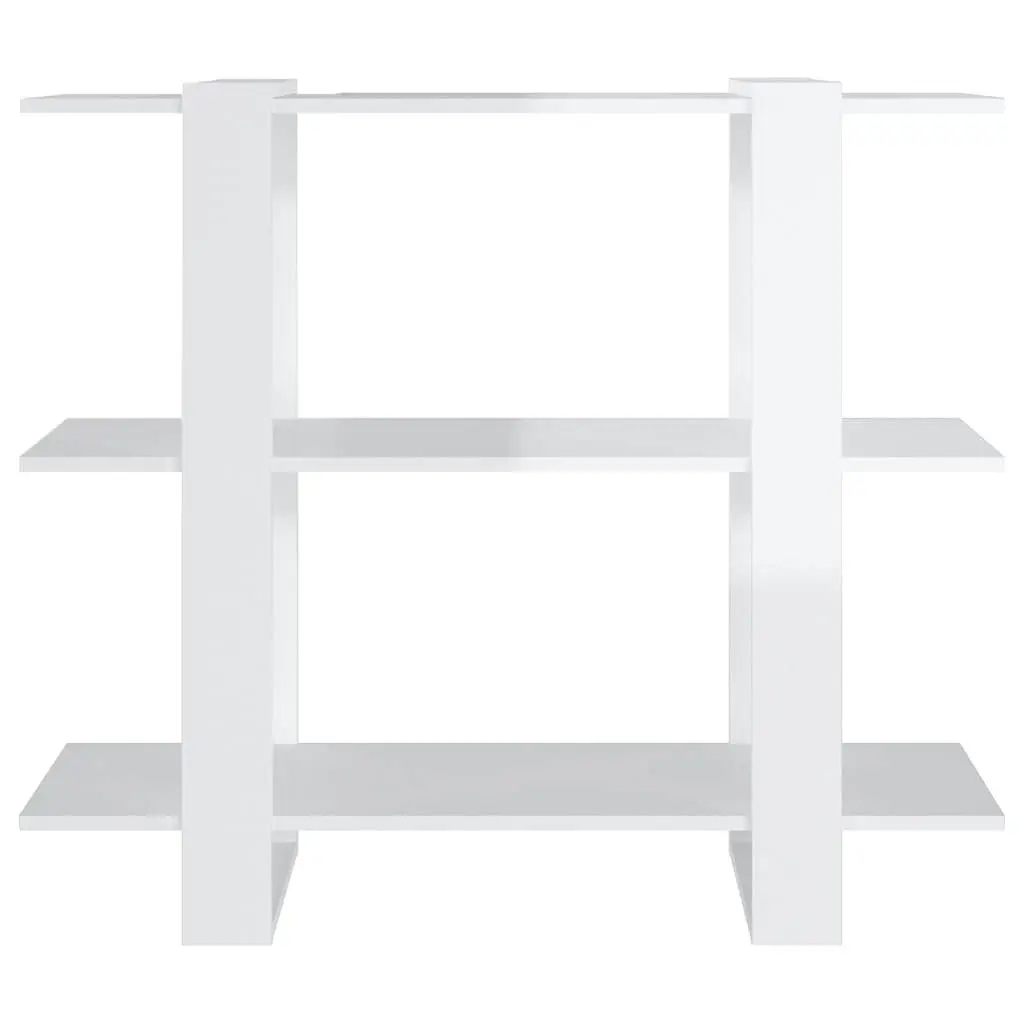Book Cabinet High Gloss White 100W x 30D x 87H cm