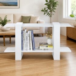 Stylish White Book Cabinet with Ample Storage Space
