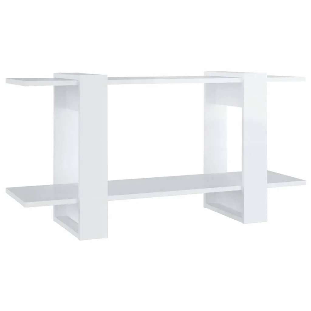 High Gloss White Book Cabinet with Storage