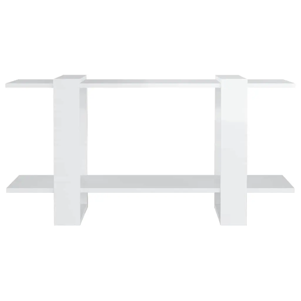 High Gloss White Book Cabinet with Storage
