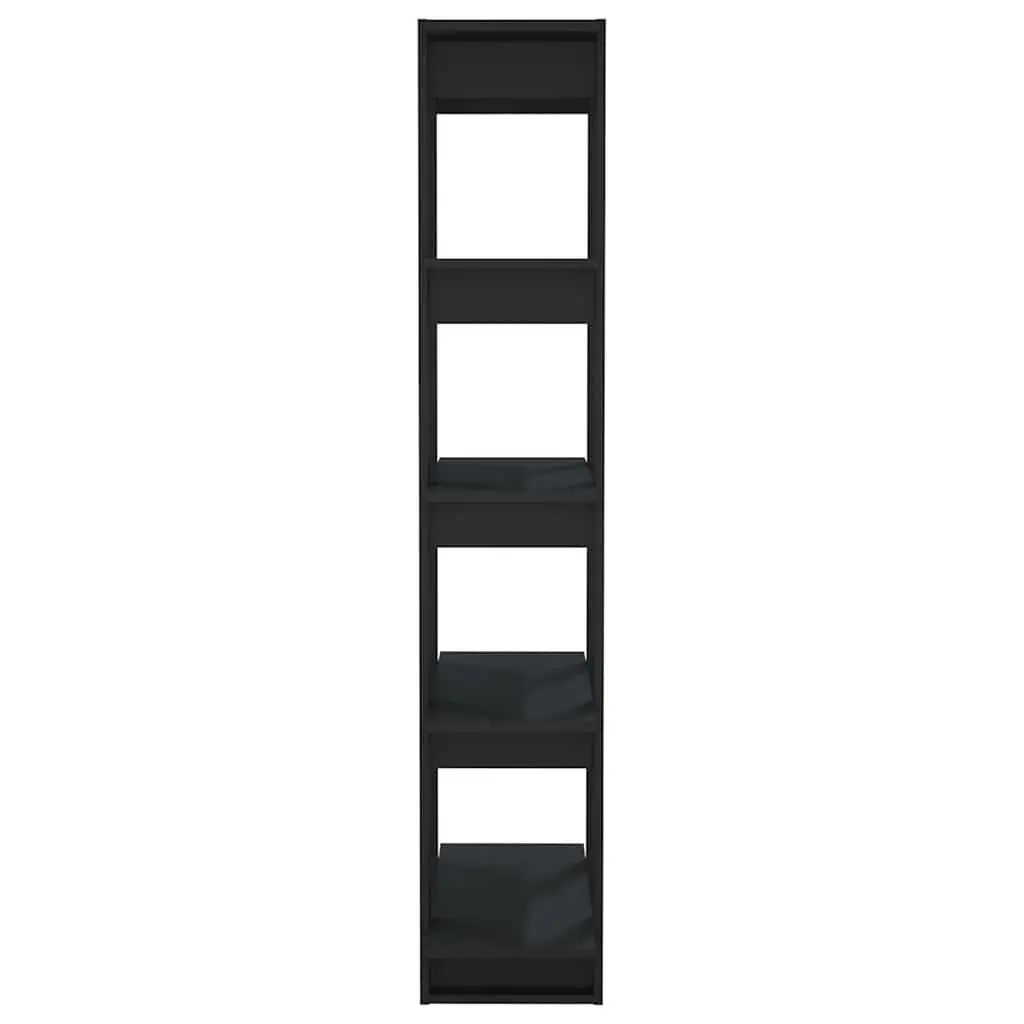 Black Book Cabinet Room Divider with Storage