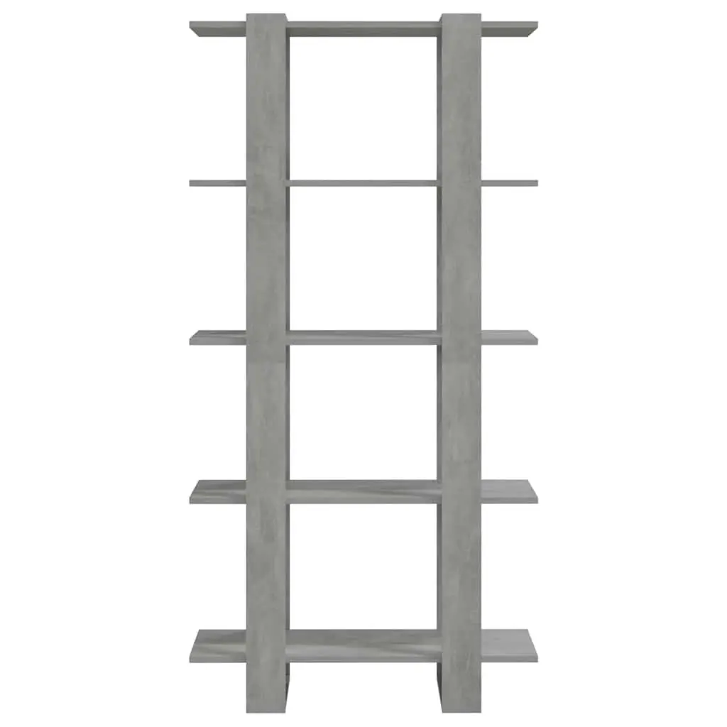 Grey Engineered Wood Book Cabinet 80x30x160cm