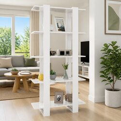 High Gloss White Book Cabinet for Stylish Storage