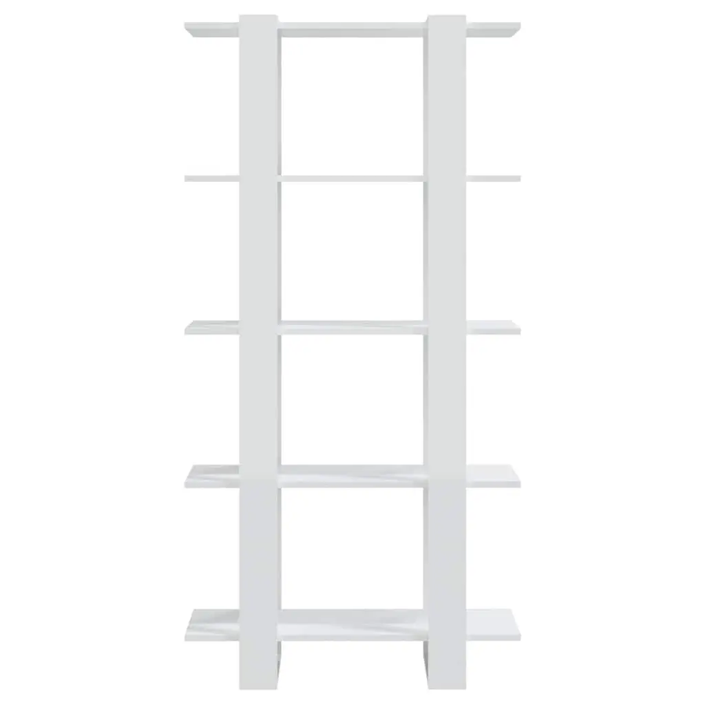 White High Gloss Book Cabinet Room Divider Bookshelf Shelving Unit 80x30x160cm