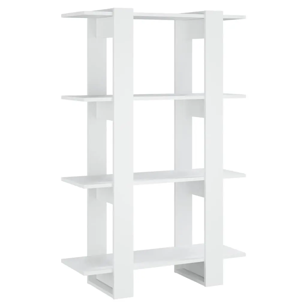 White Wooden Book Cabinet for Storage & Division