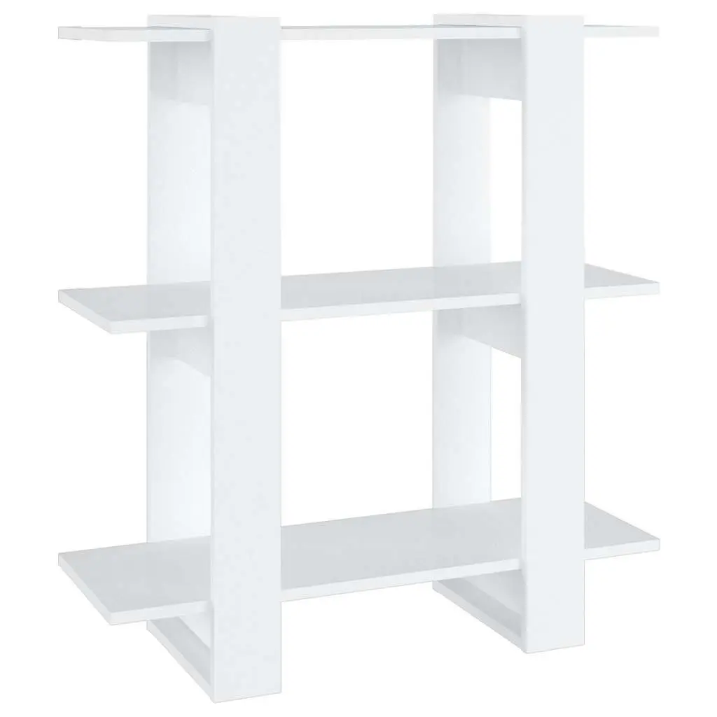 Wooden Book Cabinet Storage Organizer Room Divider White 80 x 30 x 87 cm