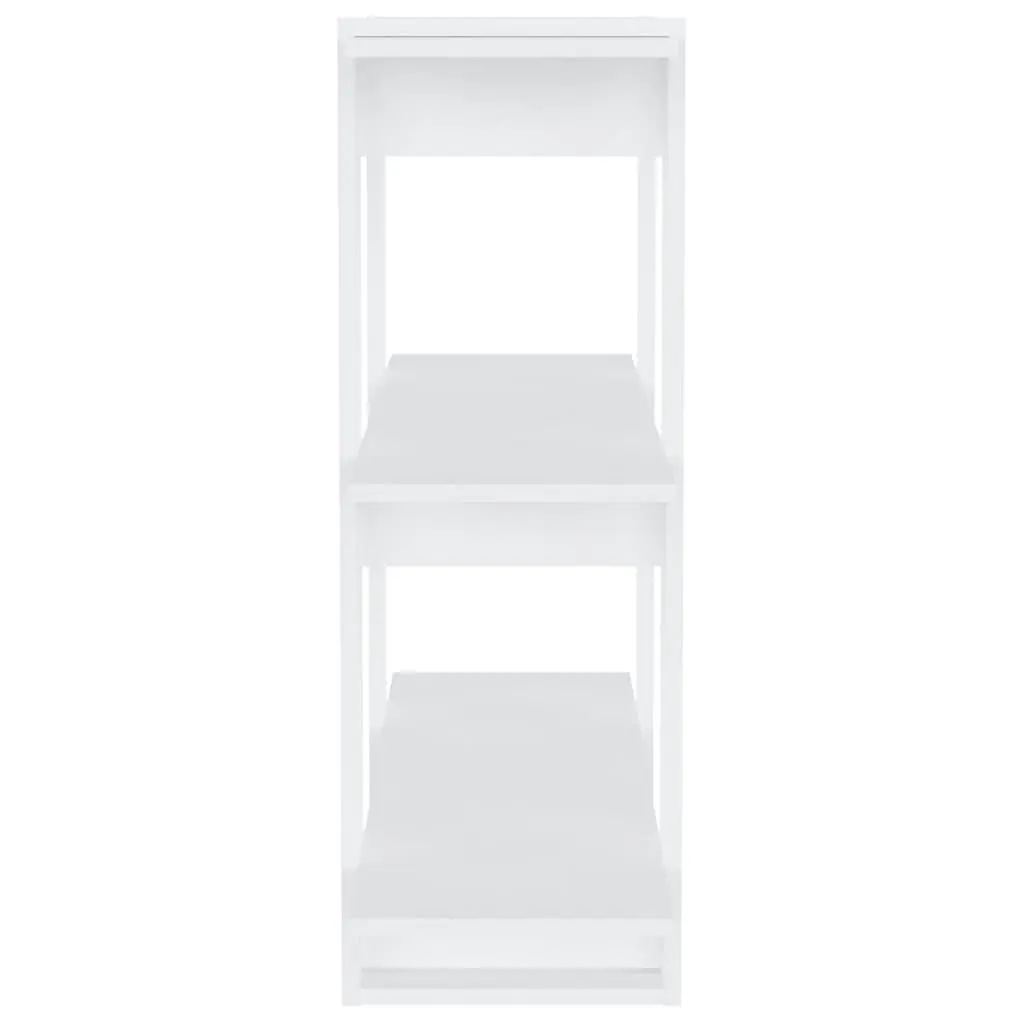 Wooden Book Cabinet Storage Organizer Room Divider White 80 x 30 x 87 cm
