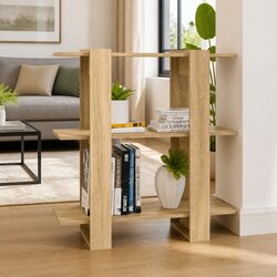 Sturdy Wooden Book Cabinet Room Divider for Storage