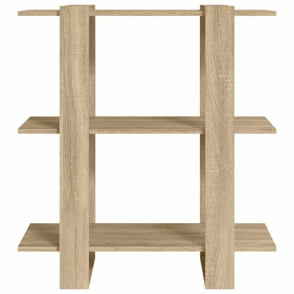 Book Cabinet Wooden Shelf Room Divider Storage Organizer Brown 80 x 30 x 87 cm