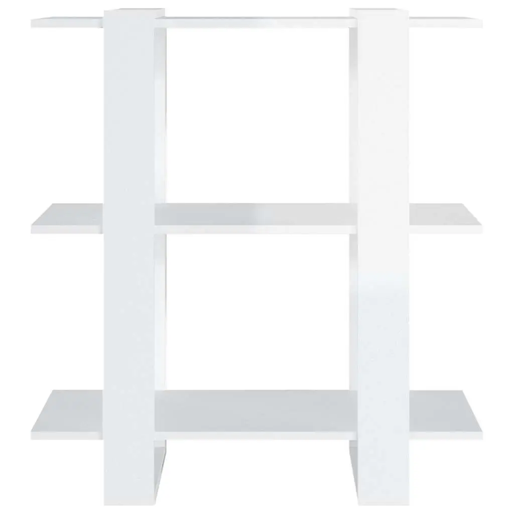 White High Gloss Wooden Book Cabinet Room Divider