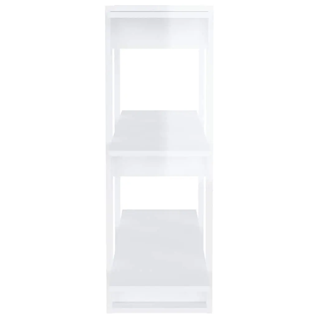 White High Gloss Wooden Book Cabinet Room Divider