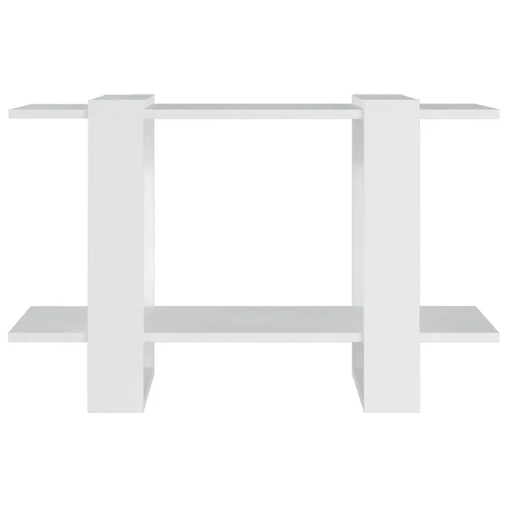 White Book Cabinet Standing Shelf Storage Organiser Room Divider Hallway Display