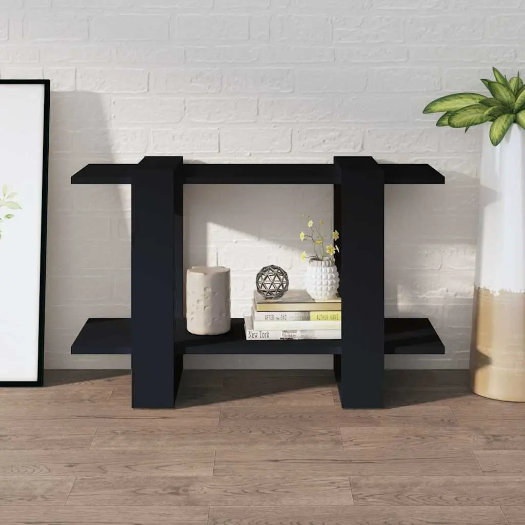 Black Book Cabinet with Room Divider Functionality