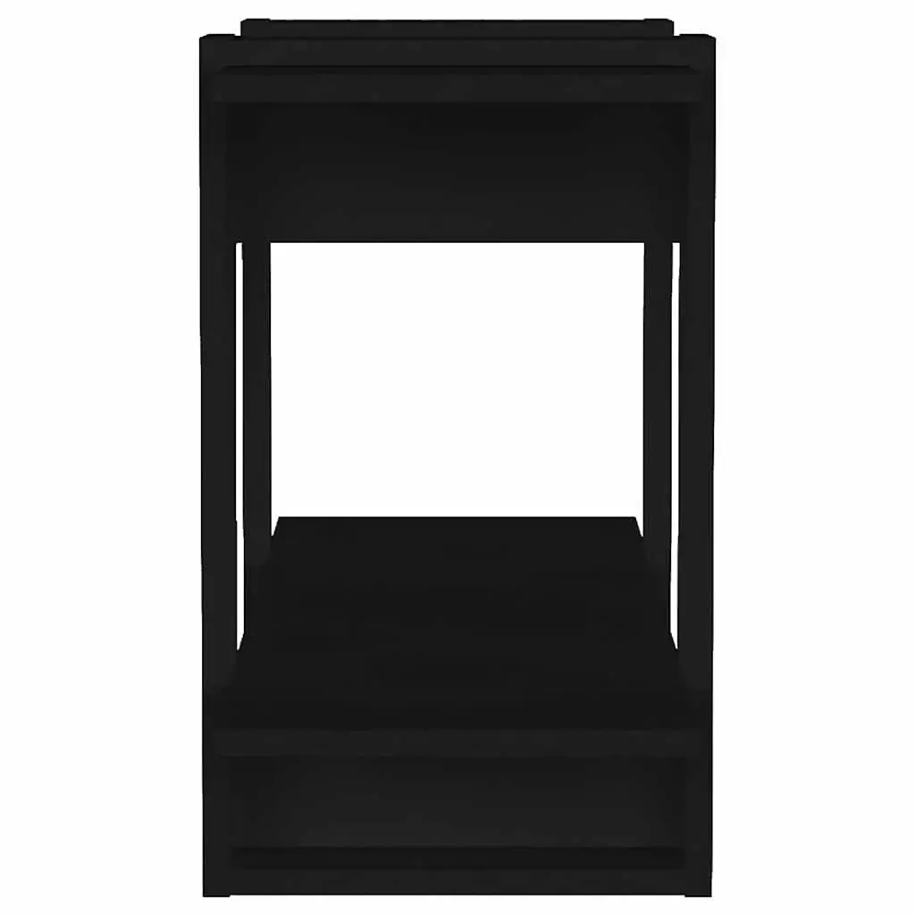 Black Book Cabinet with Room Divider Functionality