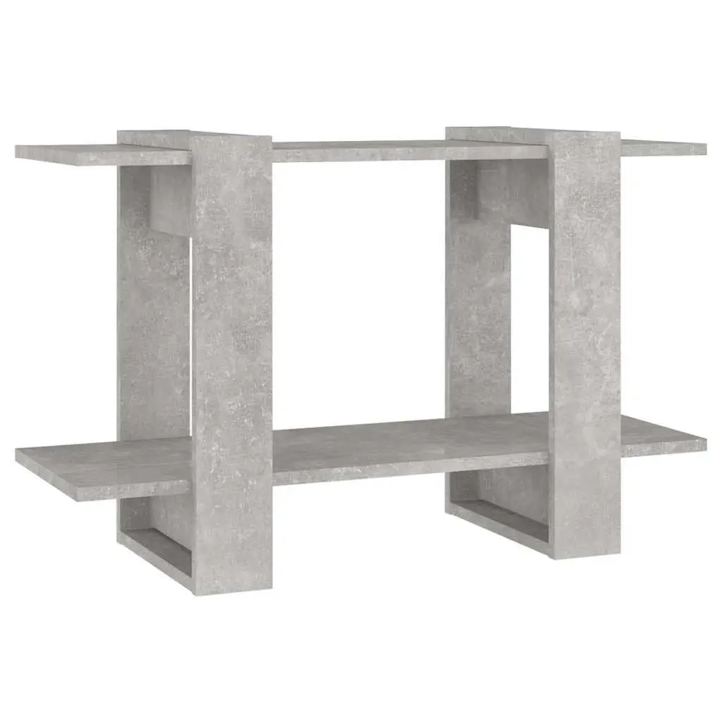 Book Cabinet Storage Shelf Room Divider Grey 80x30x51cm
