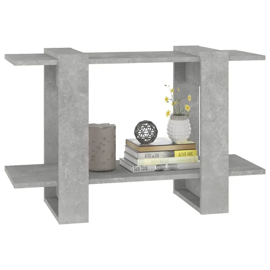 Book Cabinet Storage Shelf Room Divider Grey 80x30x51cm