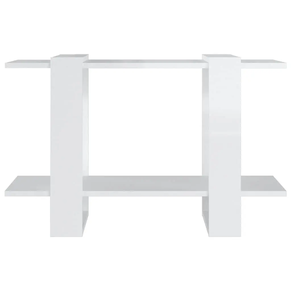 Book Cabinet High Gloss White Room Divider Bookshelf Storage Organiser 80 x 30 x 51 cm