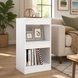 White Book Cabinet Room Divider Storage Shelving Unit 40x30x72cm Bookcase