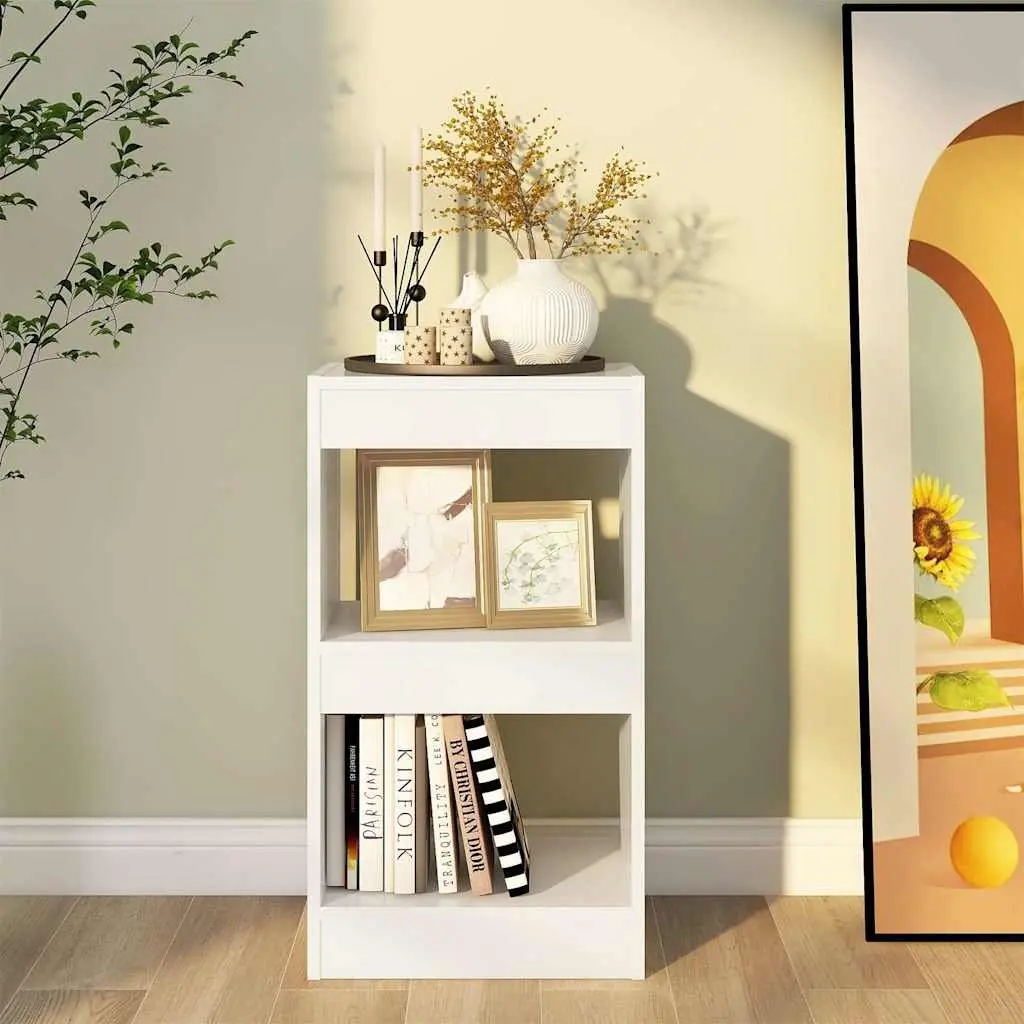 White Book Cabinet Room Divider Storage Shelving Unit 40x30x72cm Bookcase