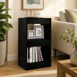 Stylish Black Book Cabinet and Room Divider 40x30x72cm