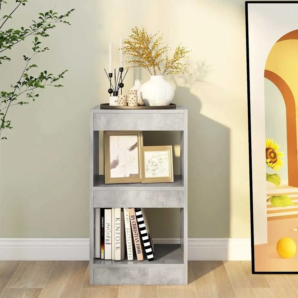 Grey Book Cabinet with Room Divider Functionality