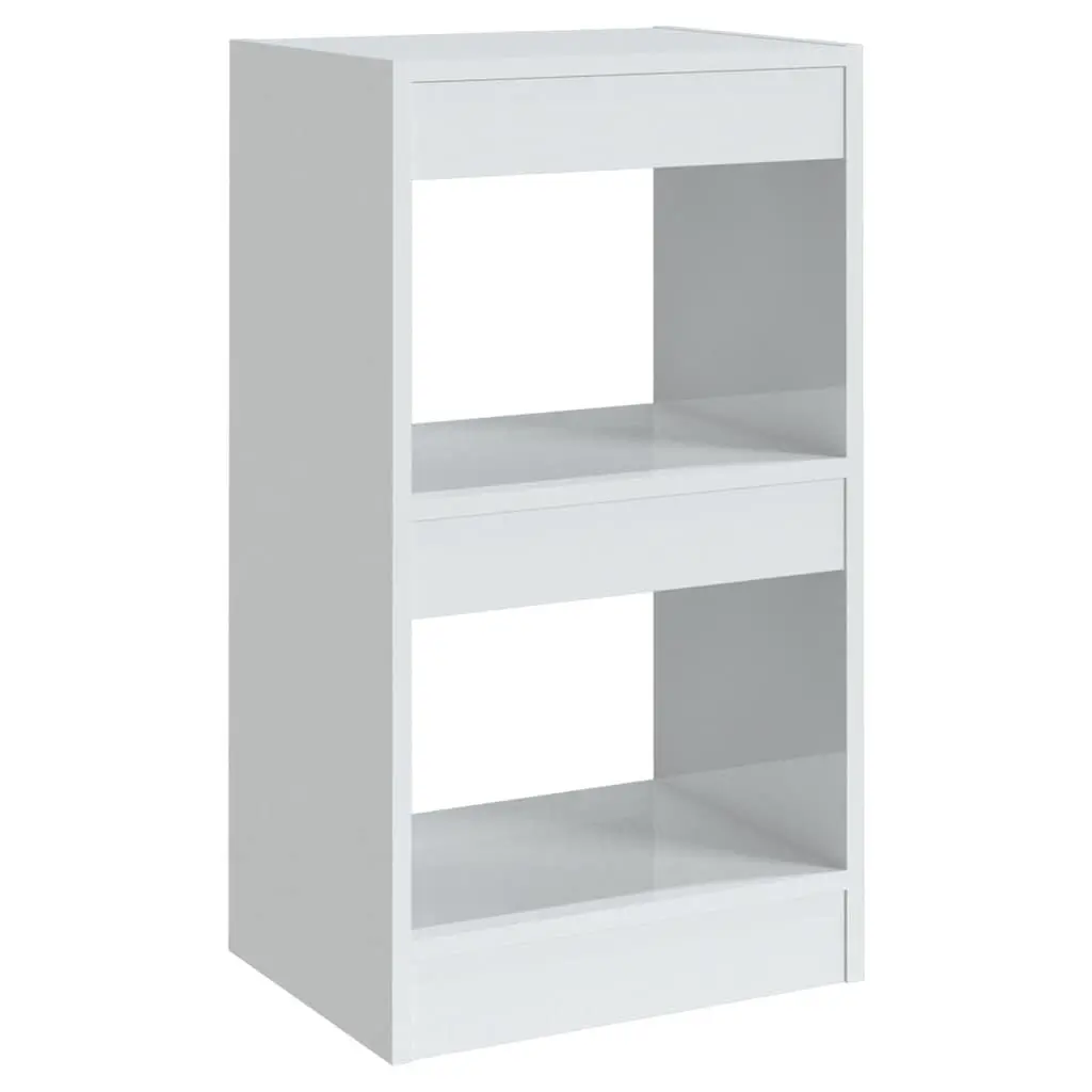 High Gloss White Book Cabinet and Room Divider