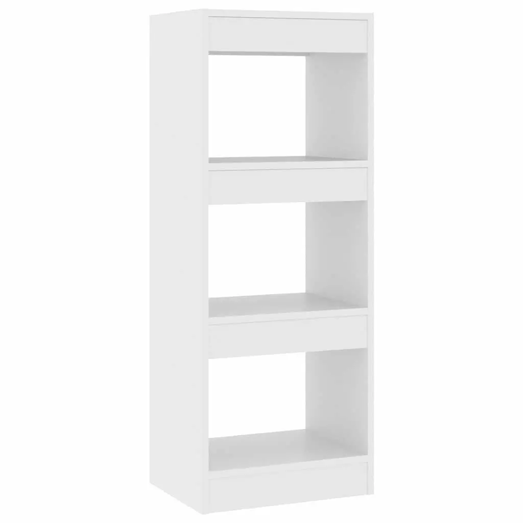 Book Cabinet Engineered Wood 40 x 30 x 103 cm White Room Divider Bookshelf Storage Organiser