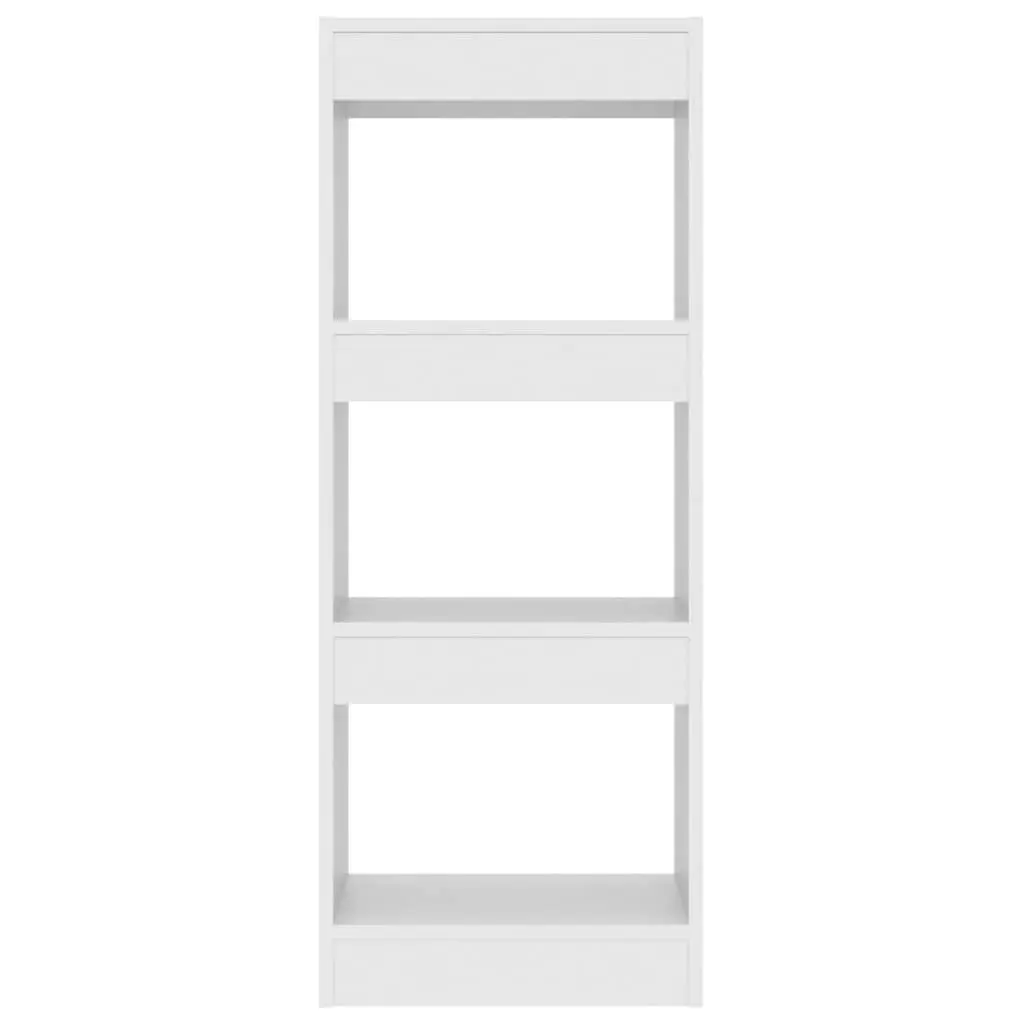 Book Cabinet Engineered Wood 40 x 30 x 103 cm White Room Divider Bookshelf Storage Organiser
