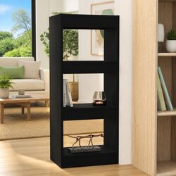 Sturdy Black Book Cabinet Room Divider Bookshelf 40x30x103cm