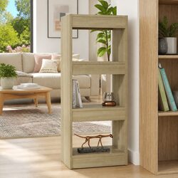 Stylish Brown Wooden Book Cabinet & Room Divider