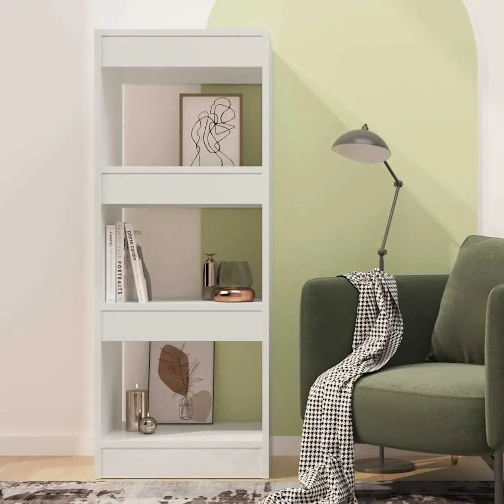 High Gloss White Book Cabinet Room Divider with Storage