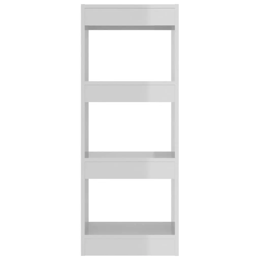 High Gloss White Book Cabinet Room Divider with Storage