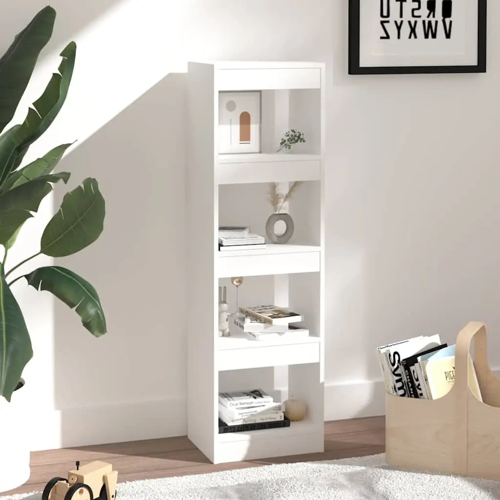 White Book Cabinet for Storage and Room Division