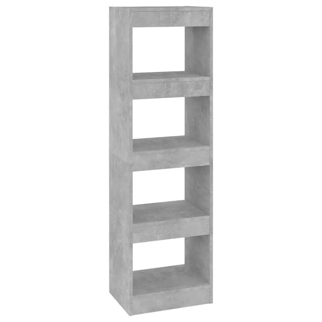 Grey Book Cabinet Room Divider and Storage Unit