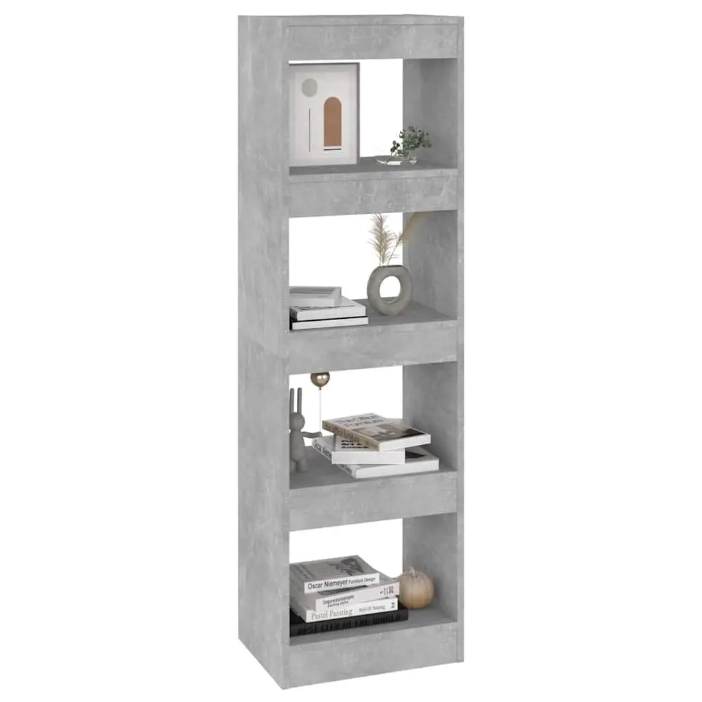 Grey Book Cabinet Room Divider and Storage Unit