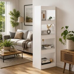 High-Quality White Gloss Book Cabinet Room Divider