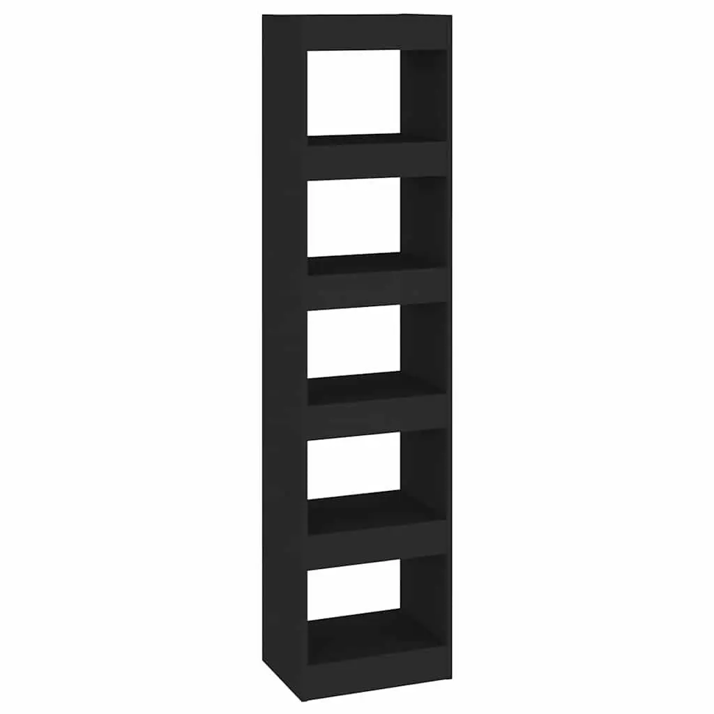 Black Book Cabinet with Room Divider Functionality