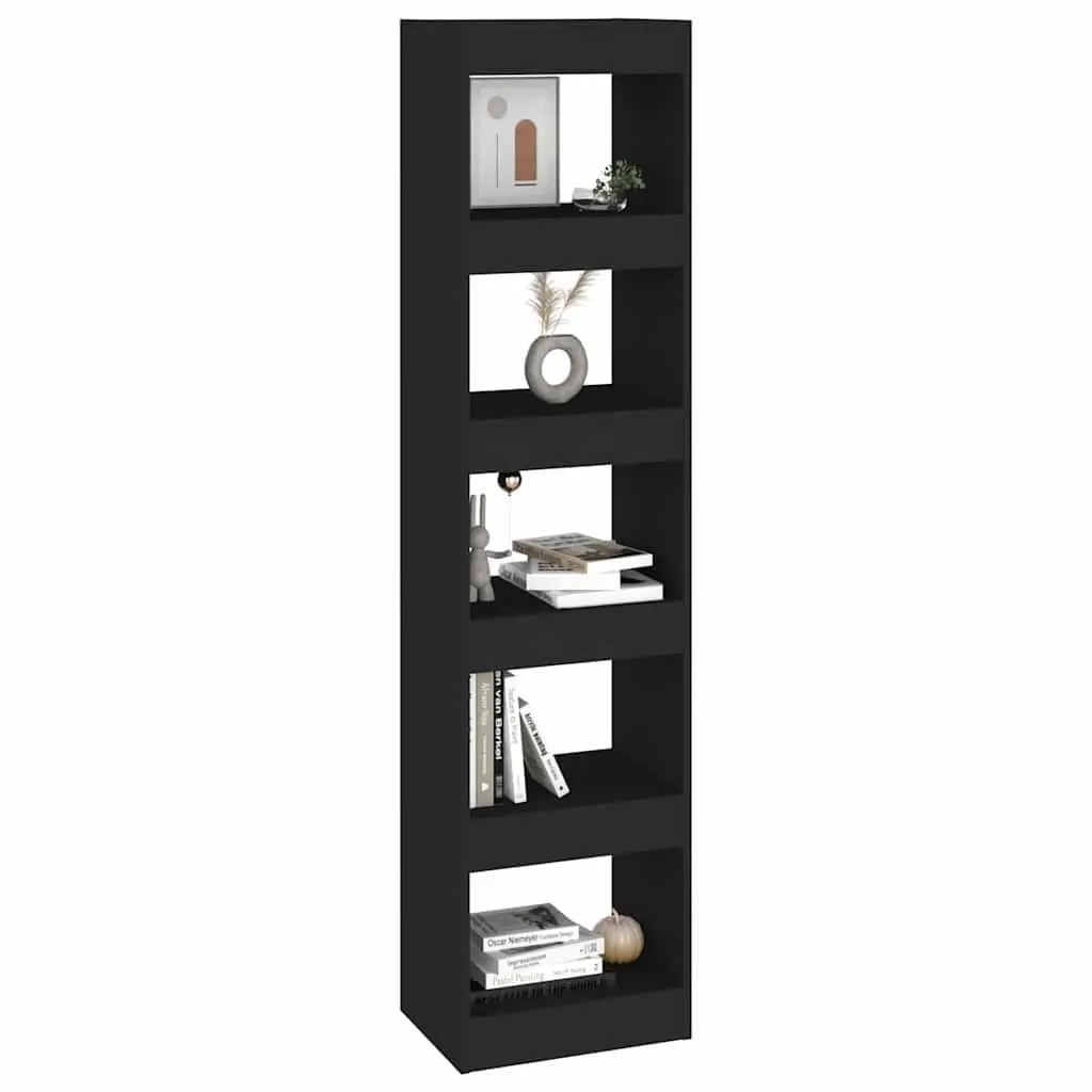 Black Book Cabinet with Room Divider Functionality
