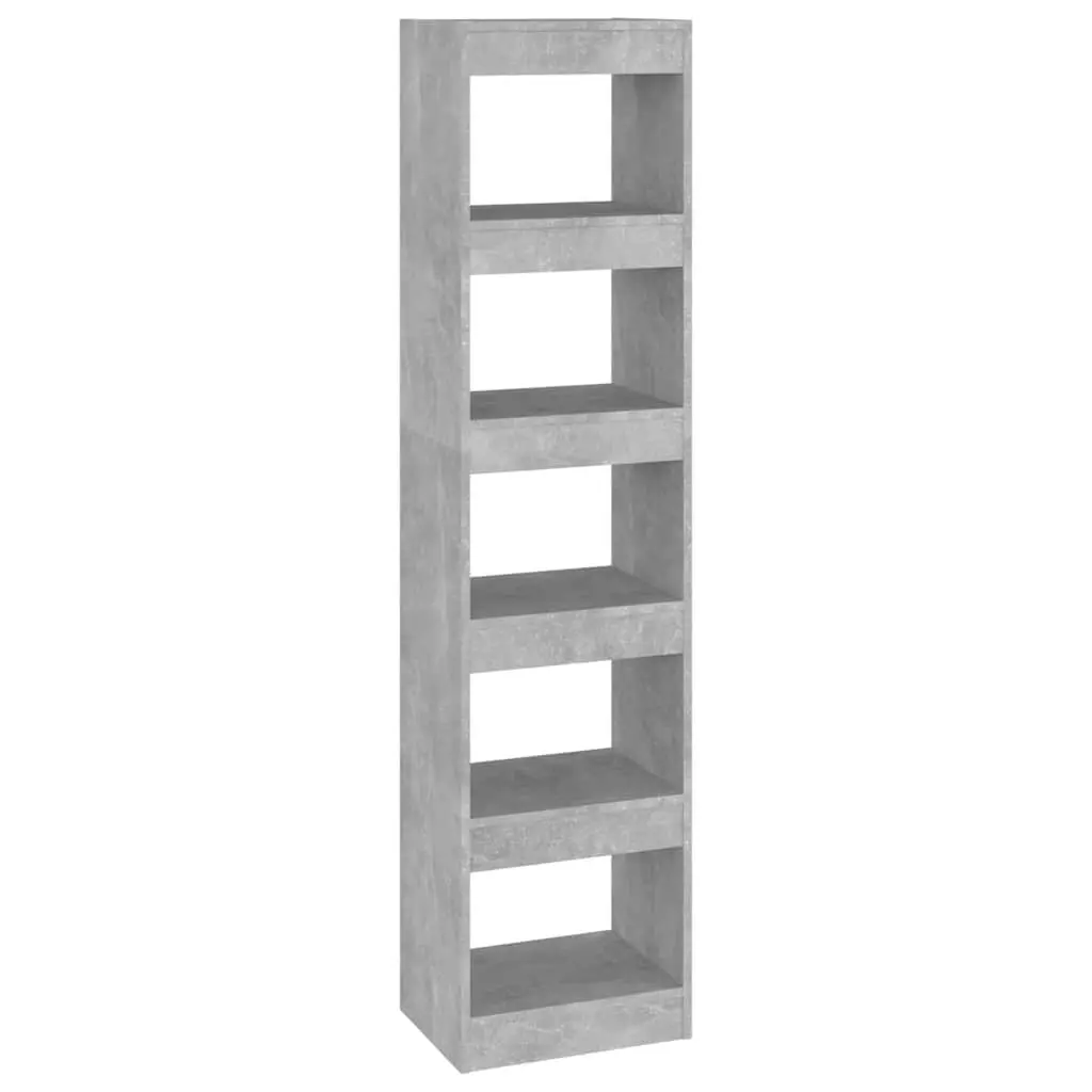 Grey Book Cabinet Room Divider with Ample Storage