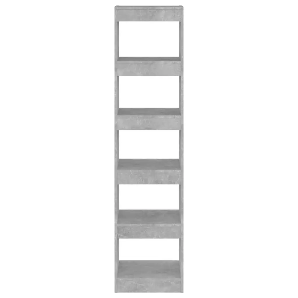 Grey Book Cabinet Room Divider with Ample Storage